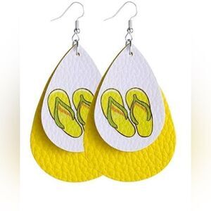 3/ $15 Brand New Faux Leather Earrings